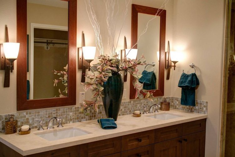 miroir salle de bain en bois