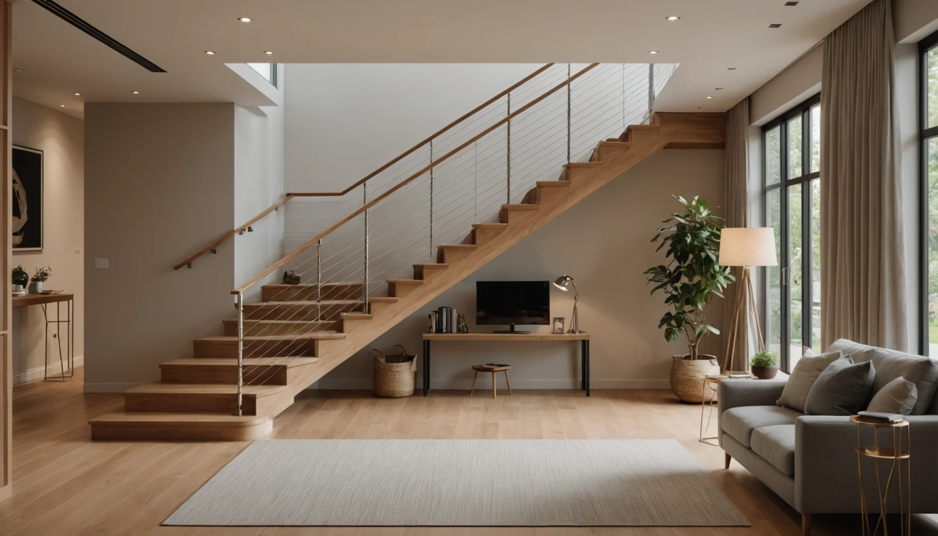 rambarde escalier en corde