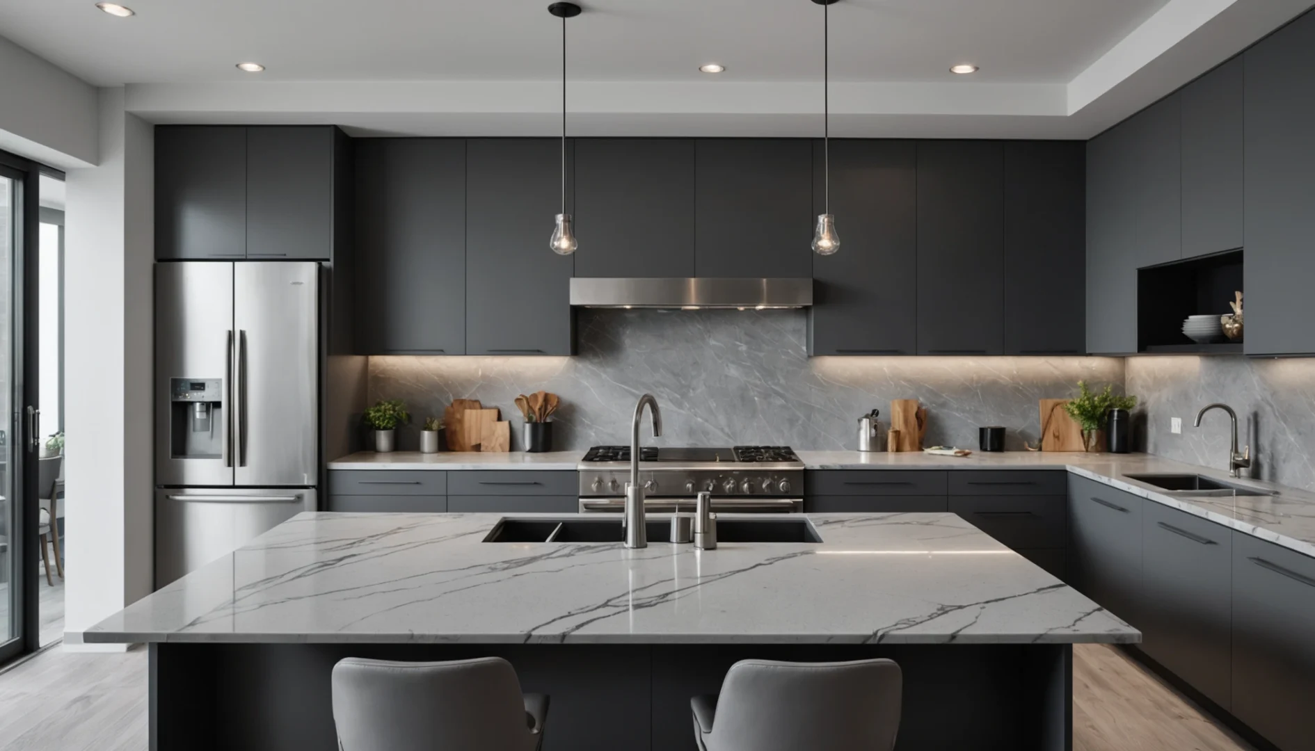 couleur mur cuisine grise