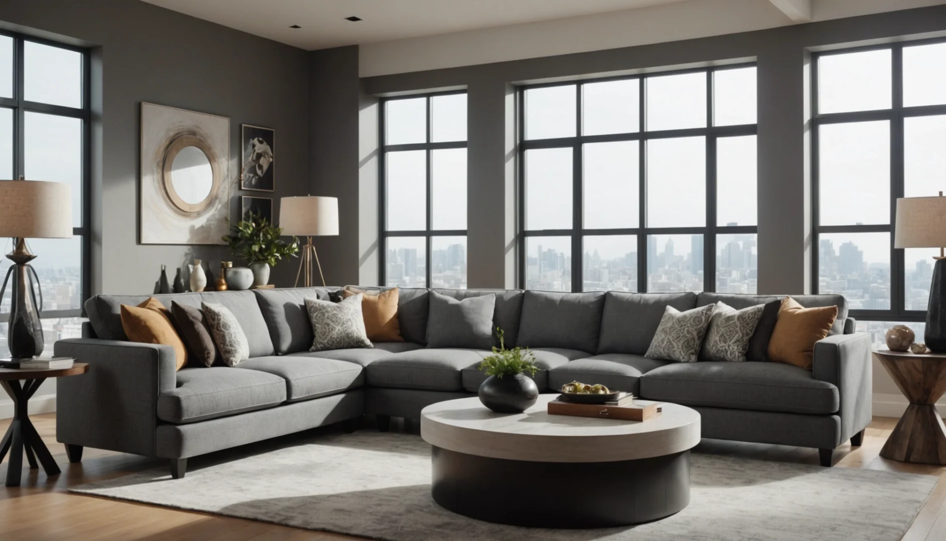 deco avec canape gris