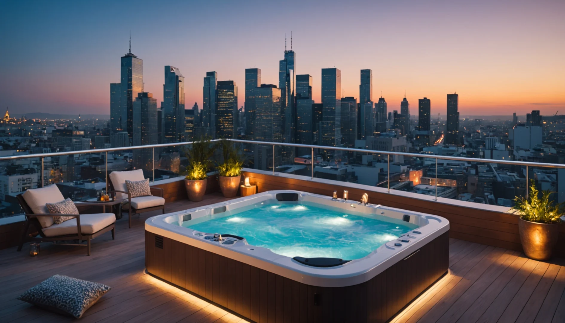 jacuzzi sur la terrasse