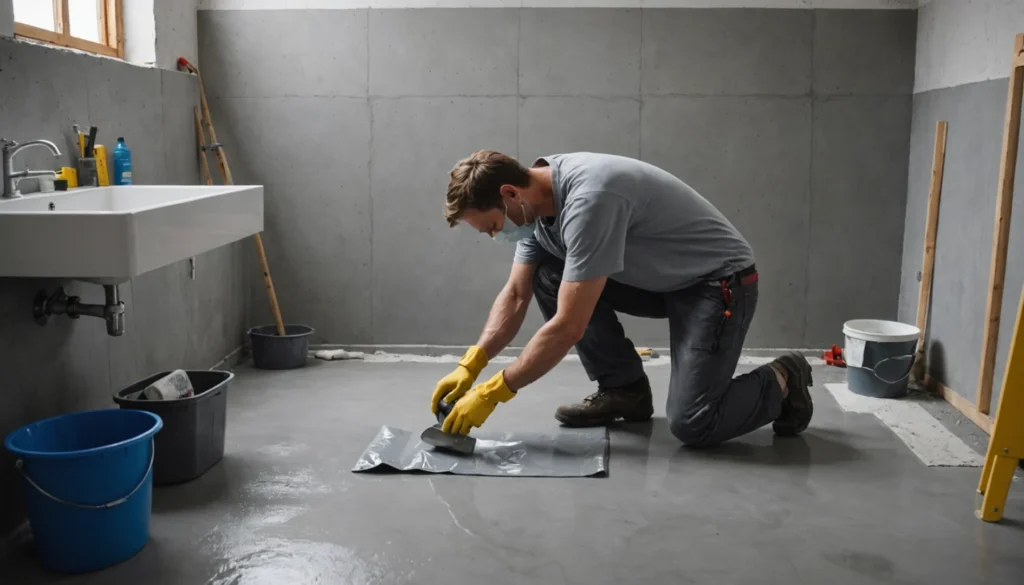 béton ciré salle de bain