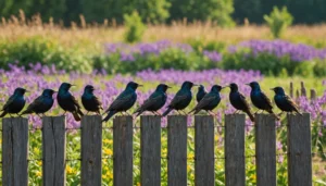 etourneau dans le jardin