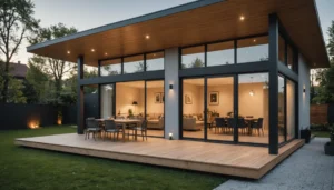 veranda avec mur plein