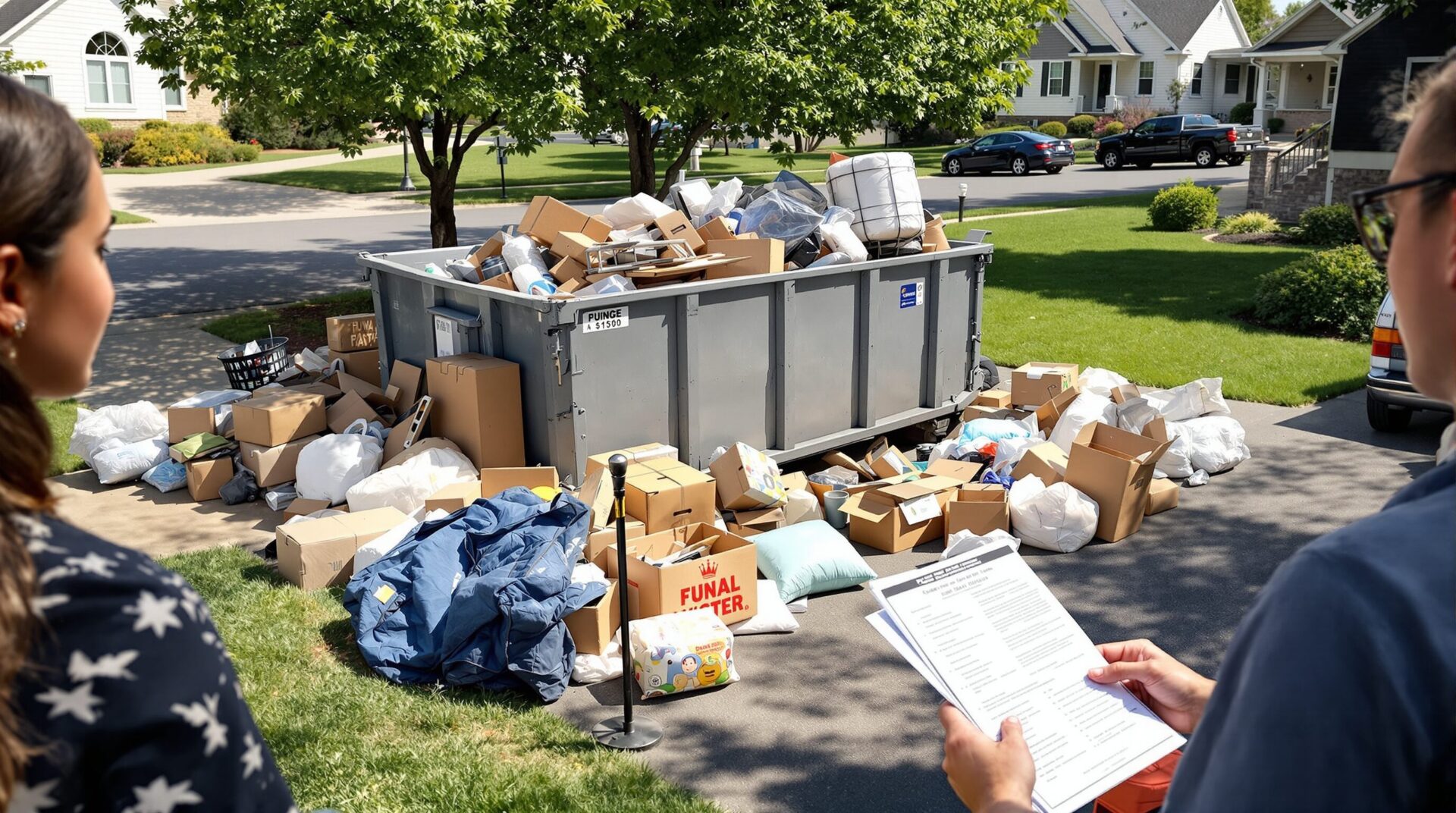 louer une benne pour vider une maison