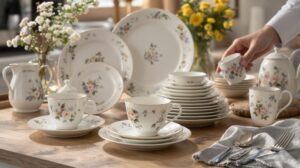 assiette arcopal myosotis