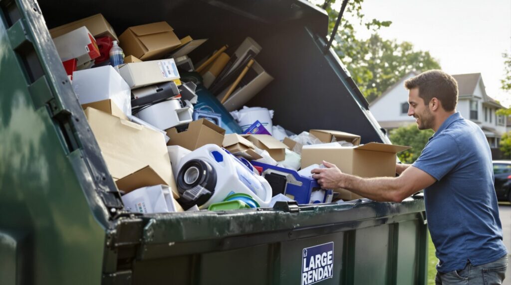 louer une benne pour vider une maison