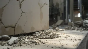 dalle béton qui part en poussière