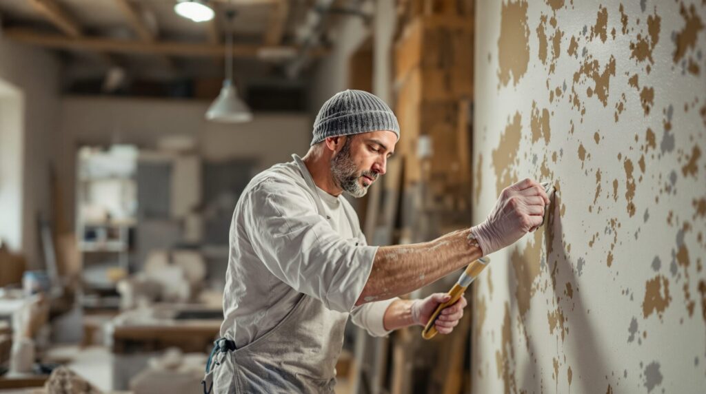 combien de m2 d'enduit par jour