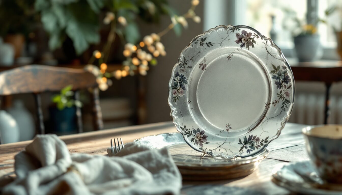 assiette arcopal myosotis