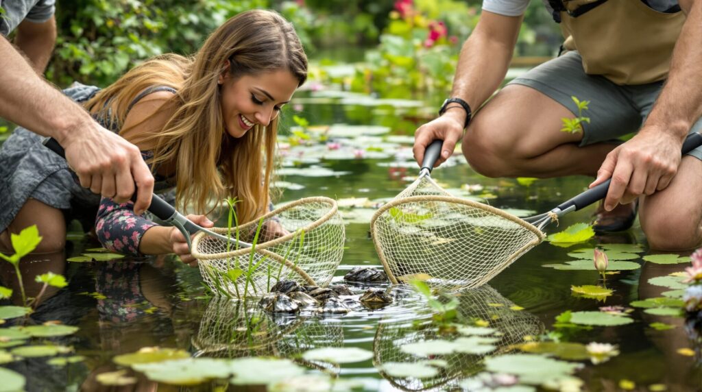 comment se débarrasser des grenouilles dans un bassin