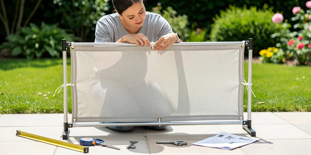 fabriquer un brise vue en tissu