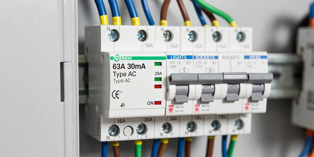 combien de disjoncteur sur un différentiel 63a 30ma type ac