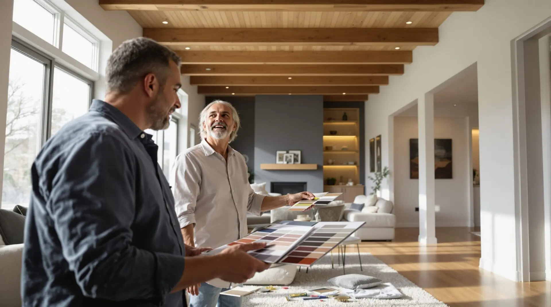 charpente apparente salon