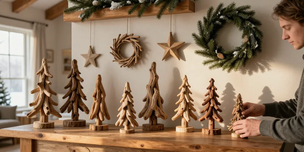 decoration noel bois flotté