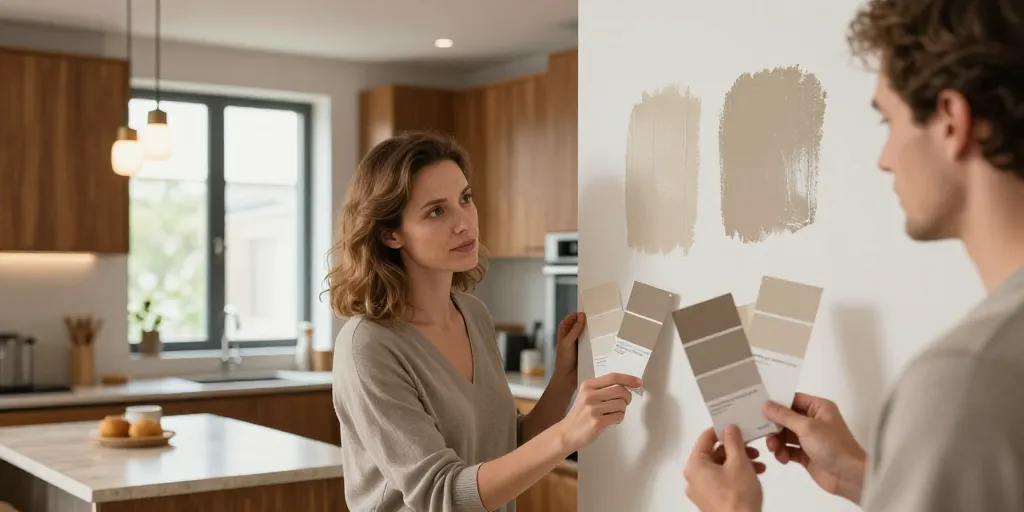 cuisine peinture taupe