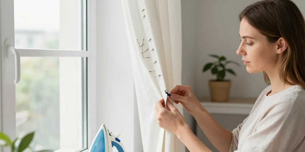 comment raccourcir un rideau sans le couper