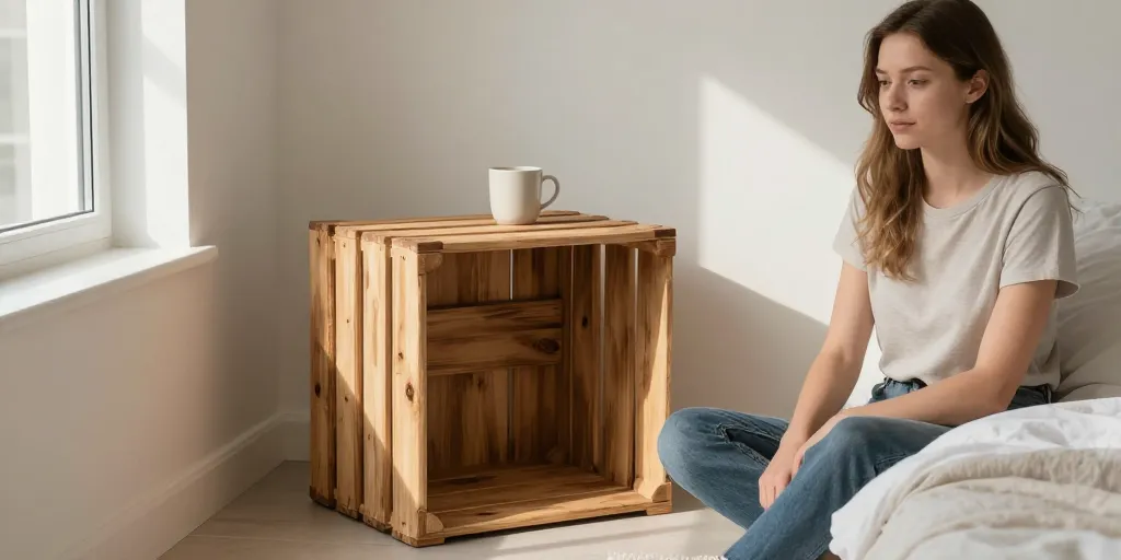 idee table de chevet recup