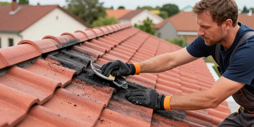 pourquoi les tuiles deviennent noires