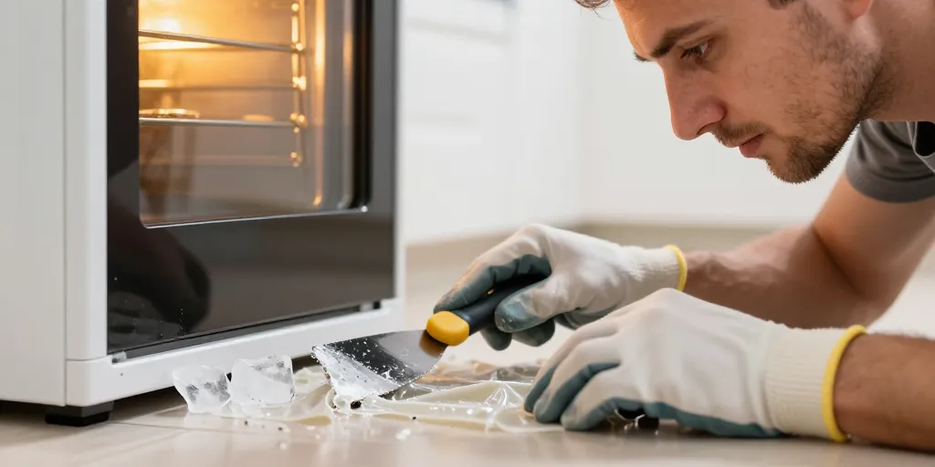 comment enlever du plastique fondu dans un four