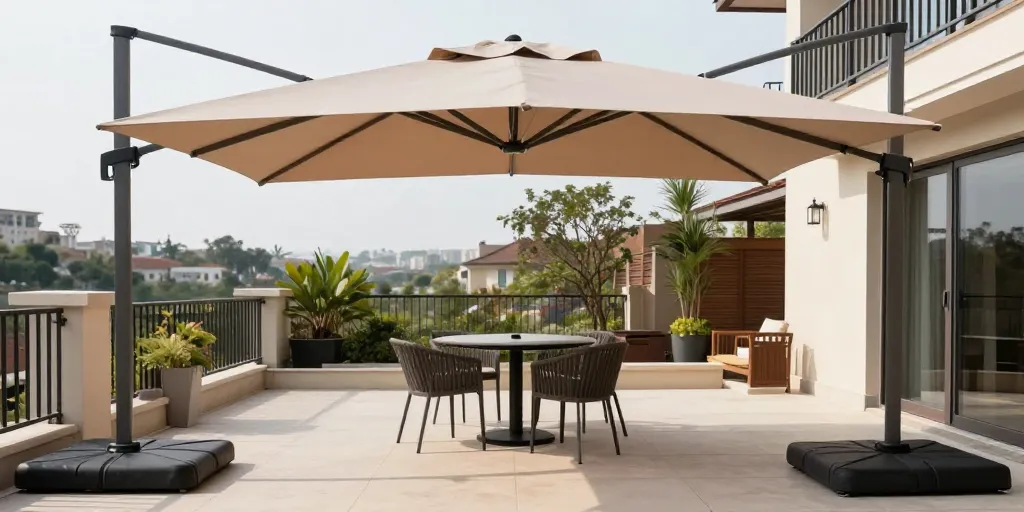 parasol déporté quelle taille