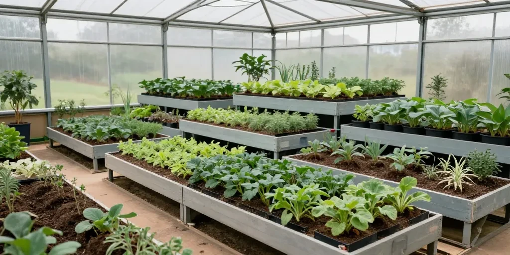 comment aménager l'intérieur d'une serre permaculture